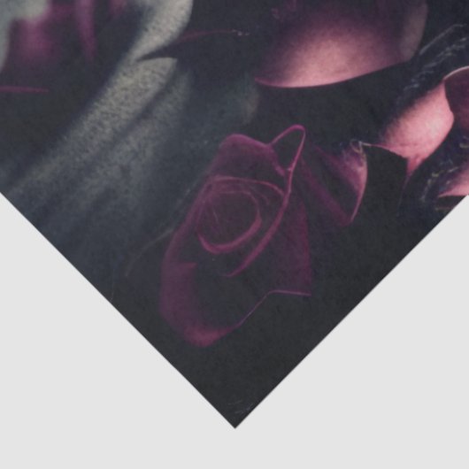 Gotisch donker Roos en schedel Tissuepapier (Detail)