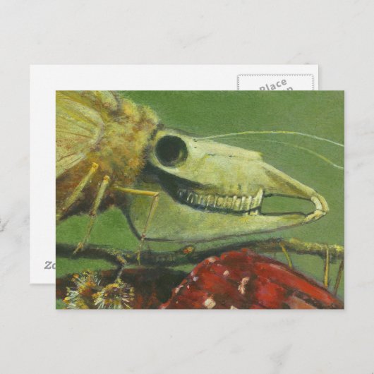 Gotisch gemuteerd Moth-Briefkaart Briefkaart (Voorkant / Achterkant)