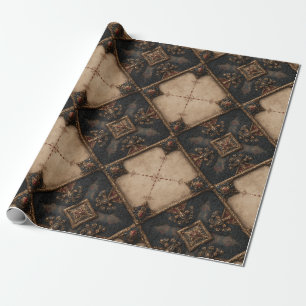 Gotisch Gesneden Houtwerk Patroon (4) Cadeaupapier