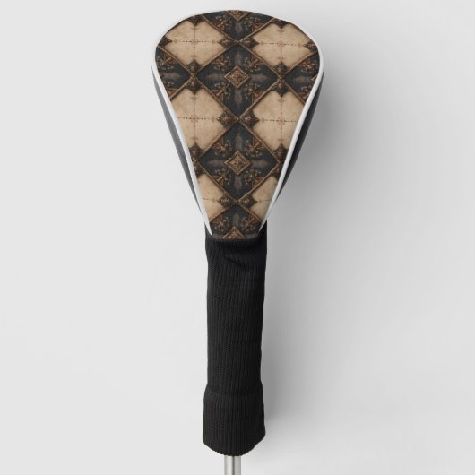 Gotisch Gesneden Houtwerk Patroon (4) Golfheadcover (Voorkant)