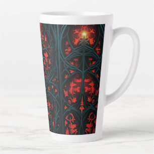 Gotisch Glas-in-Lood Ontwerp Latte Mok