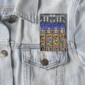 Gotisch Glas in lood Raamprint Button (Insitu)