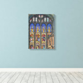 Gotisch Glas in lood Raamprint Canvas Afdruk (Insitu (Houten vloer))