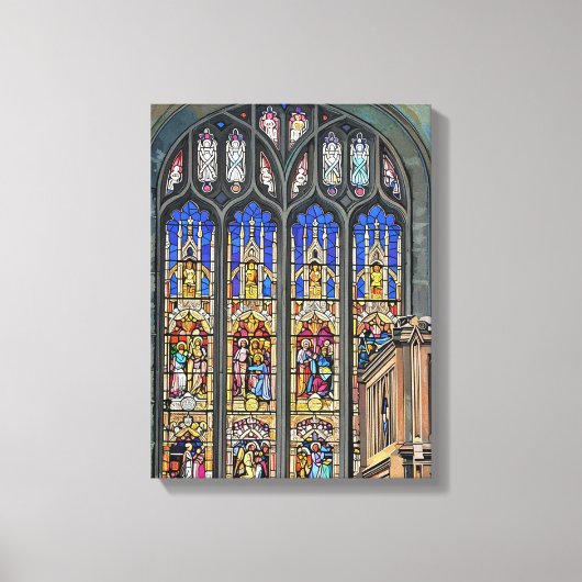 Gotisch Glas in lood Raamprint Canvas Afdruk (Voorkant)