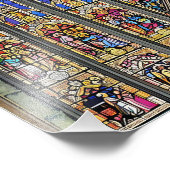 Gotisch Glas in lood Raamprint Foto Afdruk (Hoek)