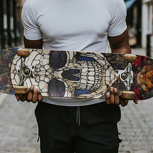 Gotisch Glazen in lood schedelontwerp Persoonlijk Skateboard