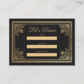  Gotisch Goud Victoriaans Trouwlied Aanvraag Informatiekaartje (Voorkant)