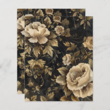  Gotisch Grunge Bloemen Scrapbook Papier