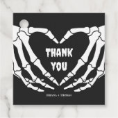 Gotisch Halloween Baby shower Bedankjes Labels (Voorkant)