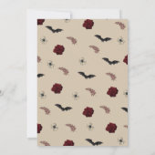 Gotisch Halloween Baby shower Kaart (Achterkant)