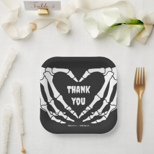 Gotisch Halloween Baby shower Papieren Bordje