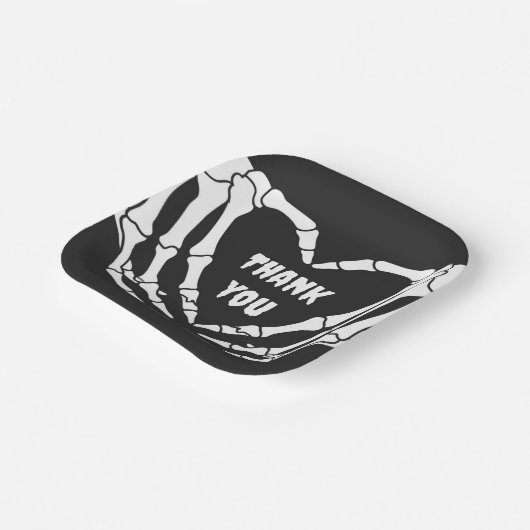 Gotisch Halloween Baby shower Papieren Bordje (Gebogen)