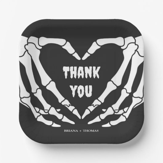 Gotisch Halloween Baby shower Papieren Bordje (Voorkant)