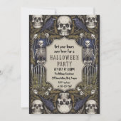 Gotisch Halloween Feest Kaart (Voorkant)