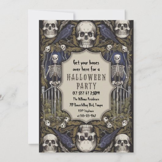  Gotisch Halloween Feest Kaart (Voorkant)