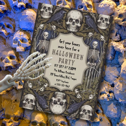 Gotisch Halloween Feest Kaart