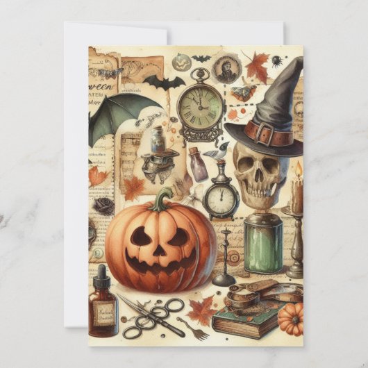  Gotisch Halloween Feest Kaart (Achterkant)