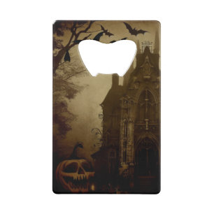 Gotisch/Halloween/herfst/pompoen Creditkaart Flessenopener