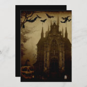 Gotisch/Halloween/herfst/pompoen Feestdagenkaart (Voorkant / Achterkant)