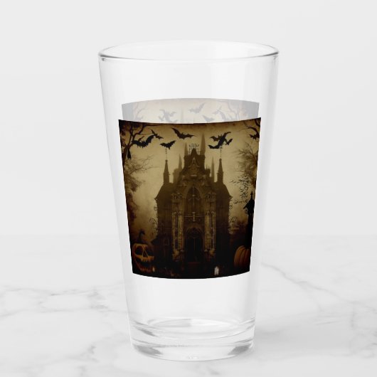 Gotisch/Halloween/herfst/pompoen Glas (Voorkant)