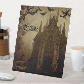 Gotisch/Halloween/herfst/pompoen Reclamebord Met Voetstuk (Insitu)