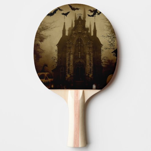 Gotisch/Halloween/herfst/pompoen Tafeltennisbatje (Voorkant)