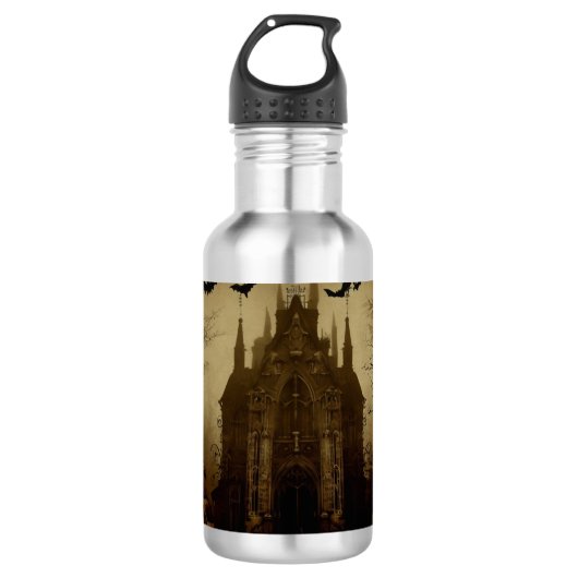 Gotisch/Halloween/herfst/pompoen Waterfles (Voorkant)