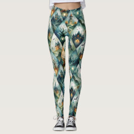 Gotisch Halloween Kasteel Patroon Leggings