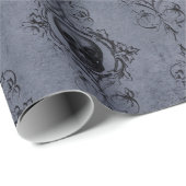 Gotisch Halloween Schedelpatroon Cadeaupapier (Rol Hoek)