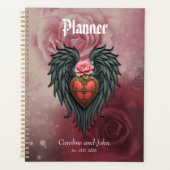 Gotisch hart met bloei en vleugels planner (Voorkant)
