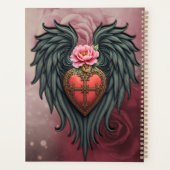 Gotisch hart met bloei en vleugels planner (Achterkant)
