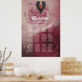 Gotisch hart met bloei en vleugels. poster (Keuken)