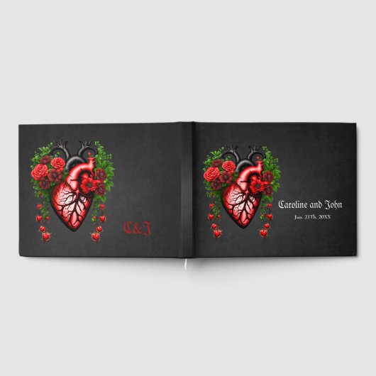 Gotisch hart rode bloemen. gastenboek (Volledig)