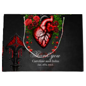 Gotisch hart rode bloemen. groot cadeauzakje (Voorkant)
