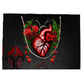 Gotisch hart rode bloemen. groot cadeauzakje (Achterkant)