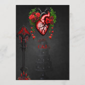 Gotisch hart rode bloemen. menu (Achterkant)