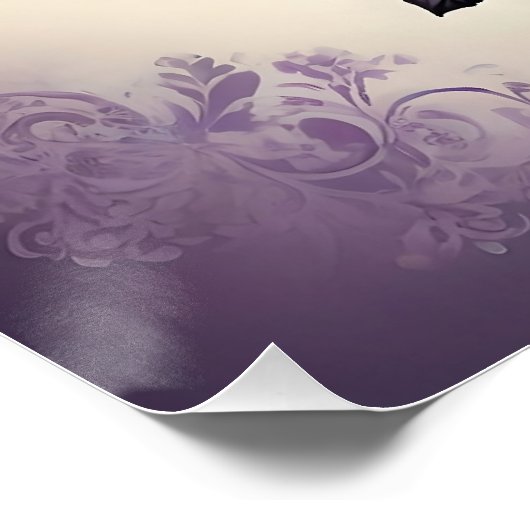 Gotisch hart, Rozen en filigraan 🖤  ontwerp Perfect Poster (Hoek)