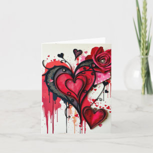 Gotisch Hart Valentijnskaart Notitiekaartje
