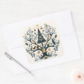 Gotisch, heidens, Noords, Yule of Kerstmis Vierkante Sticker (Envelop)