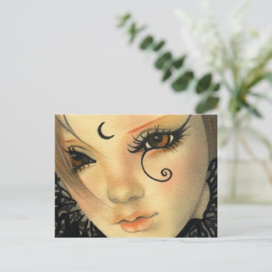 Gotisch heksenpop Briefkaart (Staand voorkant)