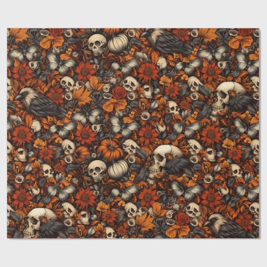 Gotisch herfstinpakpapier cadeaupapier (Vlak)