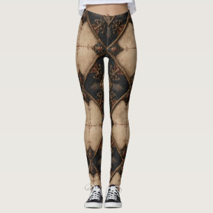 Gotisch houtsnijwerkpatroon (4) leggings