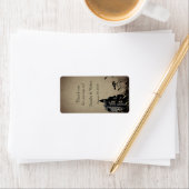  gotisch huis bruiloft lippenbalsem label (Insitu)