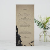 Gotisch Huis Bruiloft Menu (Staand voorkant)