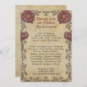 Gotisch Huwelijksprogramma met Oud Papier en Donke Kaart (Voorkant / Achterkant)