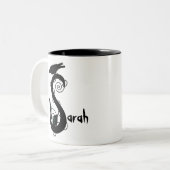 Gotisch Initiaal S Tweekleurige Koffiemok (Voorkant links)