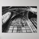Gotisch interieur van de kerk poster (Voorkant)