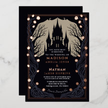 Gotisch Kasteel Bloemen Halloween Bruiloft