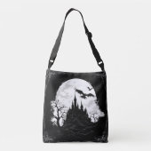 Gotisch Kasteel en Maan Crossbody Tas (Achterkant)