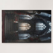 Gotisch kasteel trappenhuis legpuzzel (Horizontaal)